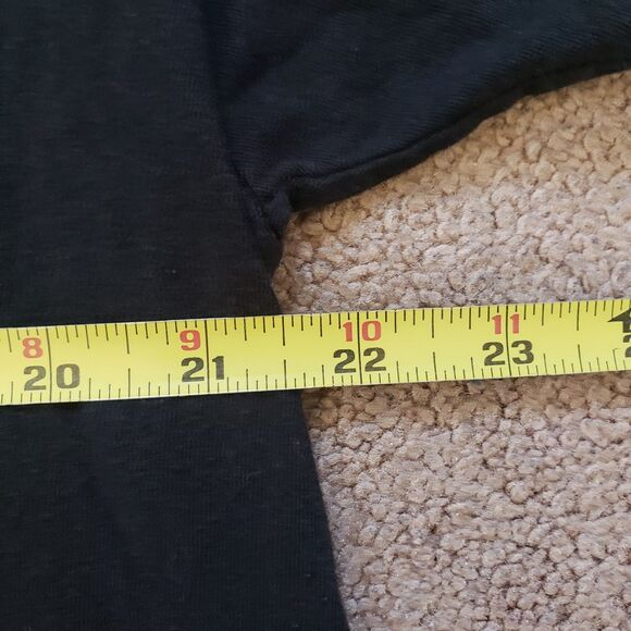 Aalijah Graffiti Black Print Short Sleeve Cotton Cropped T-shirt Size XL - Picture 5 of 6